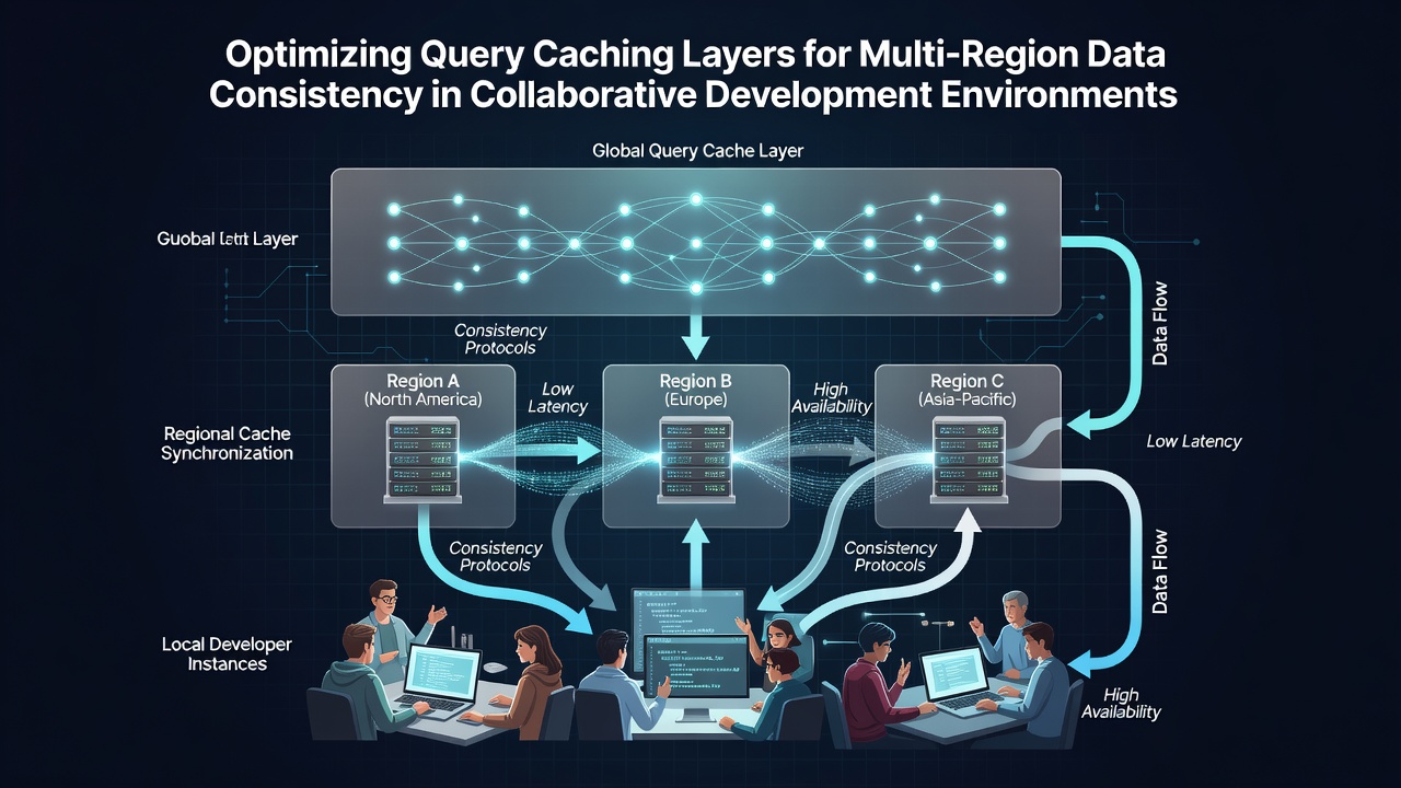 Optimizing query caching layers for multi-region data consistency in collaborative development environments