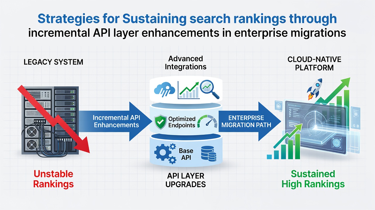 Strategies for Sustaining Search Rankings Through Incremental API Layer Enhancements in Enterprise Migrations